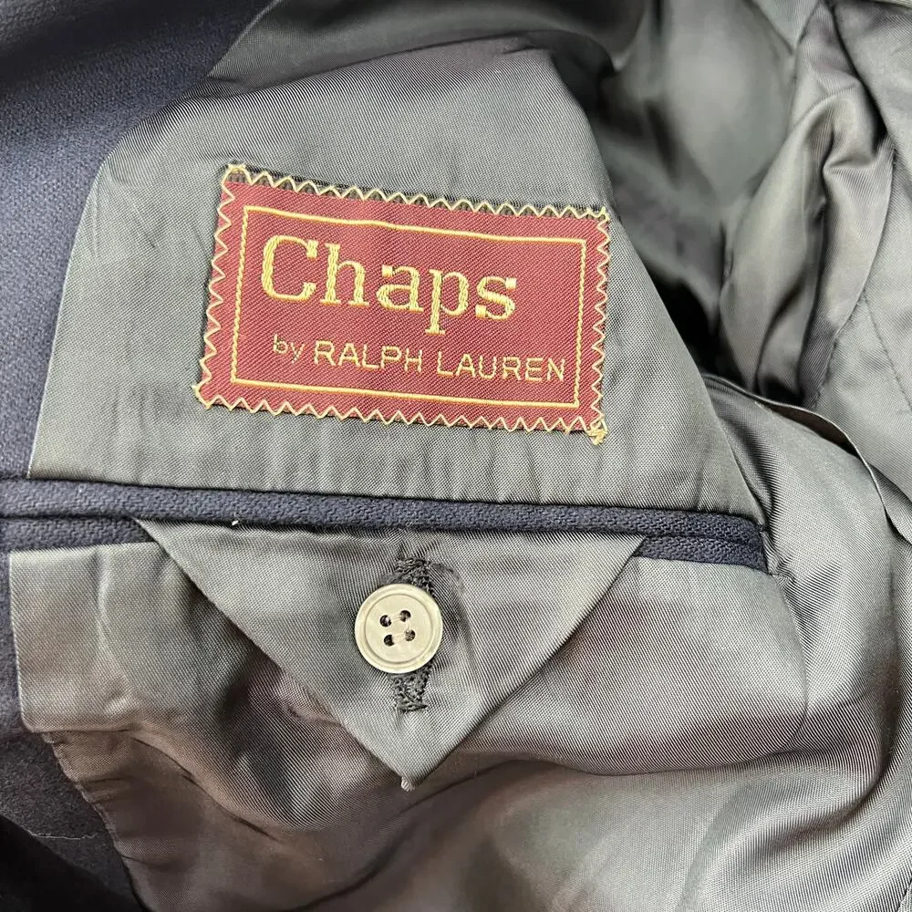 Vintage Chaps Ralph Lauren Wool Navy Blazer